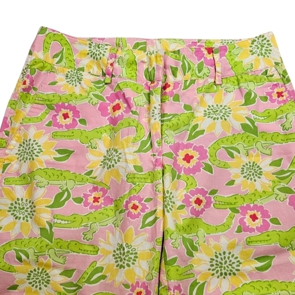 Lilly Pulitzer Vintage Y2K Retro Cropped Alligatore Pants in 4 - Picture 2 of 5